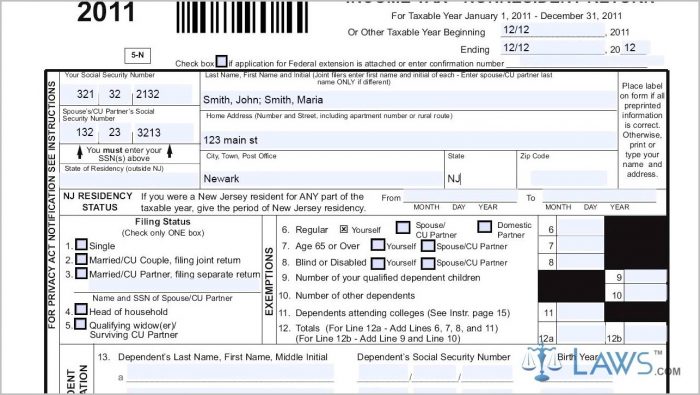 New Jersey 1040ez Tax Form 2015 New Jersey 1040ez Tax Form 2015