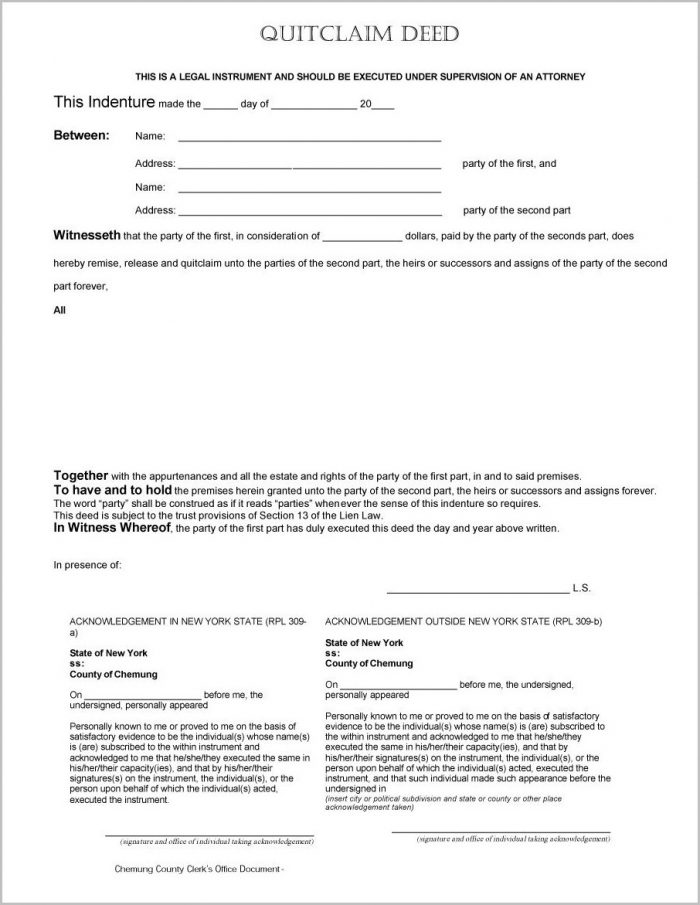 New York Special Warranty Deed Form New York Special Warranty Deed Form