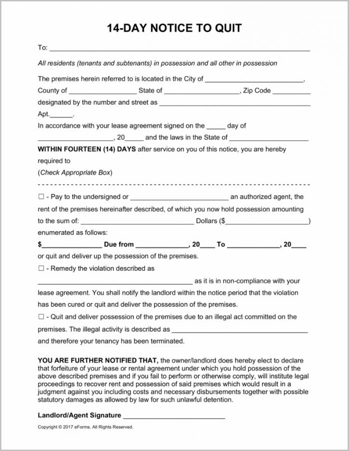 Notice Of Eviction Form Alberta Notice Of Eviction Form Alberta