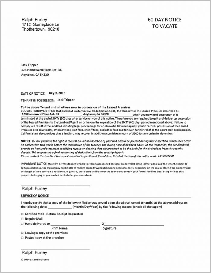Notice To Vacate Form In Spanish Notice To Vacate Form In Spanish