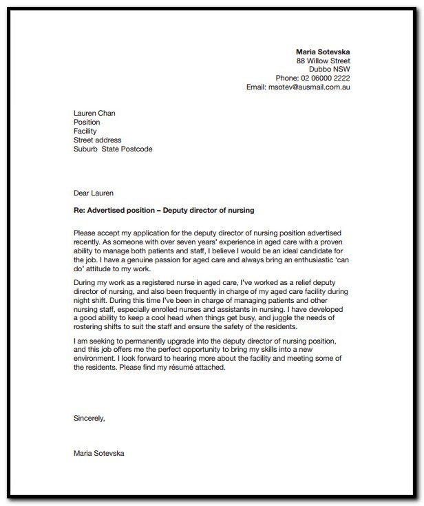 Nursing Cover Letter Examples Free Nursing Cover Letter Examples Free