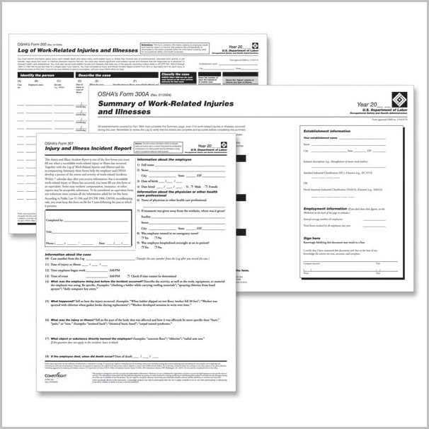 Osha Form 300a Definition Osha Form 300a Definition