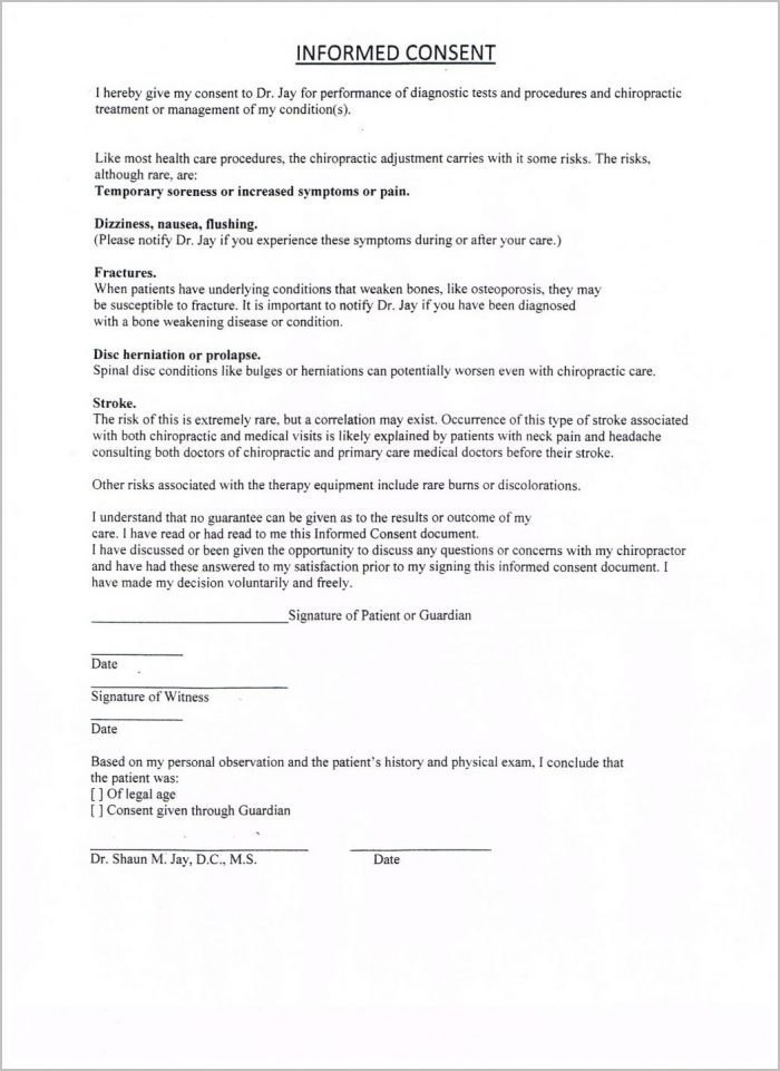 Printable Chiropractic Intake Forms Printable Chiropractic Intake Forms