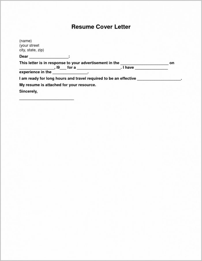 Printable Cover Letters For Resumes Printable Cover Letters For Resumes