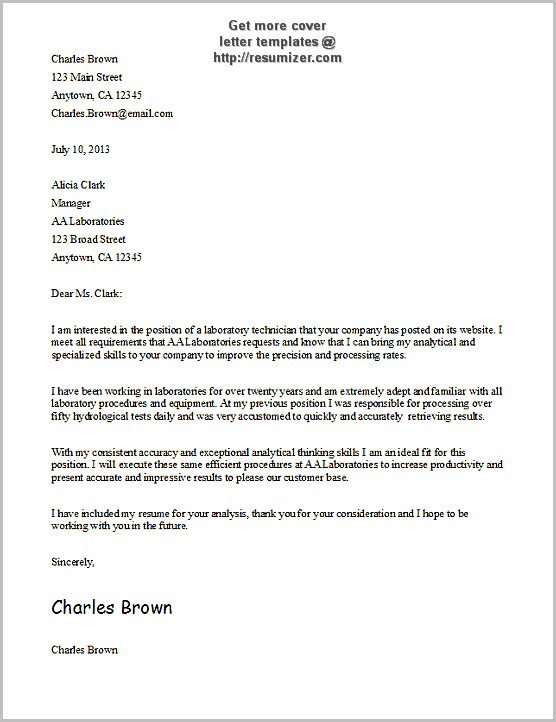Printable Examples Of Cover Letters Printable Examples Of Cover Letters