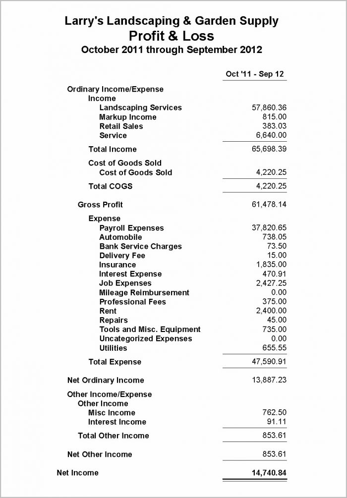 Profit And Loss Form Bank Of America Profit And Loss Form Bank Of America