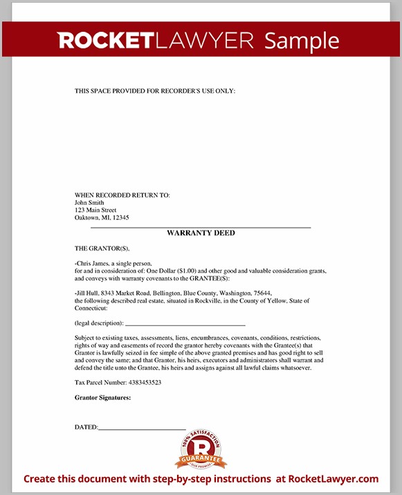 Real Estate Warranty Deed Form Real Estate Warranty Deed Form