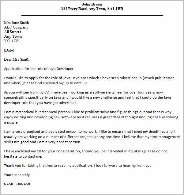Resume Cover Letter Sample For Java Developer Resume Cover Letter Sample For Java Developer