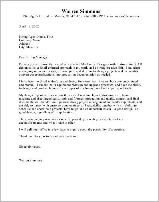 Resume Cover Letter Samples For Mechanical Engineers Resume Cover Letter Samples For Mechanical Engineers