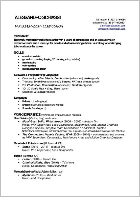 Resume Templates For Freshers In Word Format Resume Templates For Freshers In Word Format