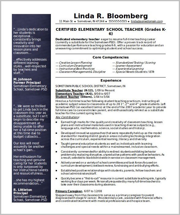 Resume Templates For Teachers Word Resume Templates For Teachers Word