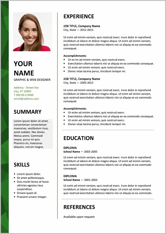 Resume Templates In Word Format Free Download Resume Templates In Word Format Free Download