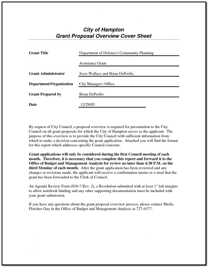 Sample Cover Letter For A Grant Proposal Sample Cover Letter For A Grant Proposal