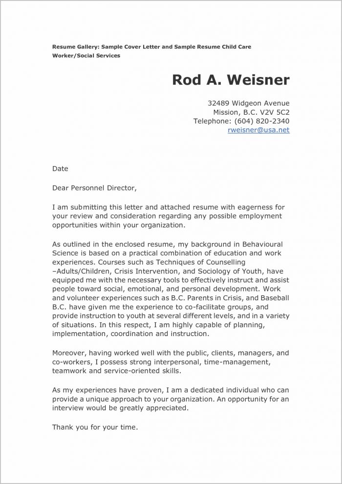 Sample Cover Letter For Child Caregiver Sample Cover Letter For Child Caregiver