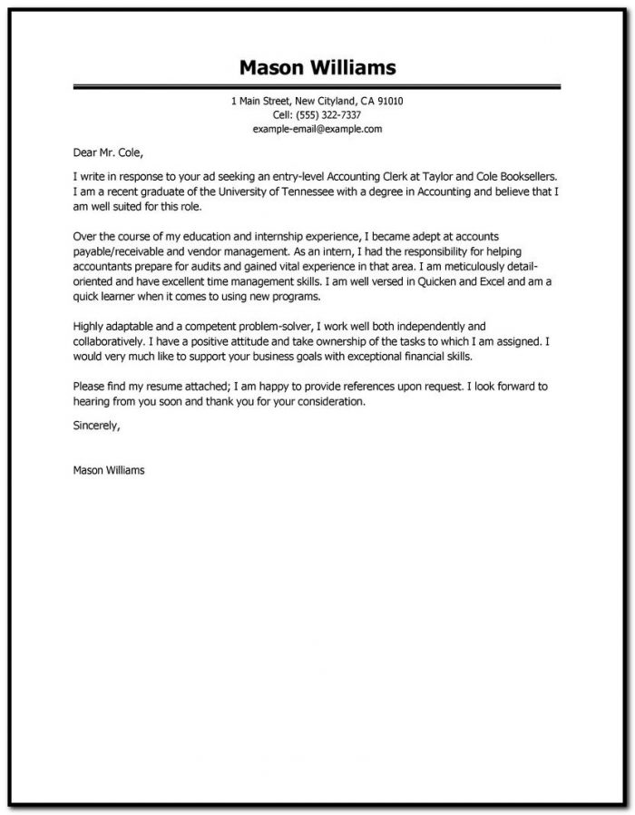 Sample Cover Letter For Resume Accounting Assistant Sample Cover Letter For Resume Accounting Assistant