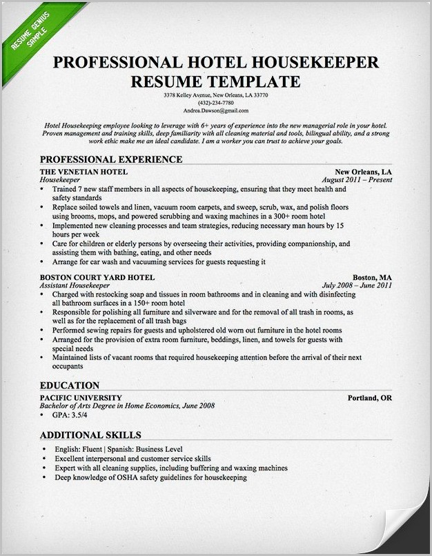 Sample Cover Letter For Resume Housekeeping Sample Cover Letter For Resume Housekeeping