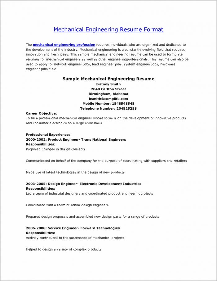 Sample Cover Letter For Resume Of Mechanical Engineer Sample Cover Letter For Resume Of Mechanical Engineer