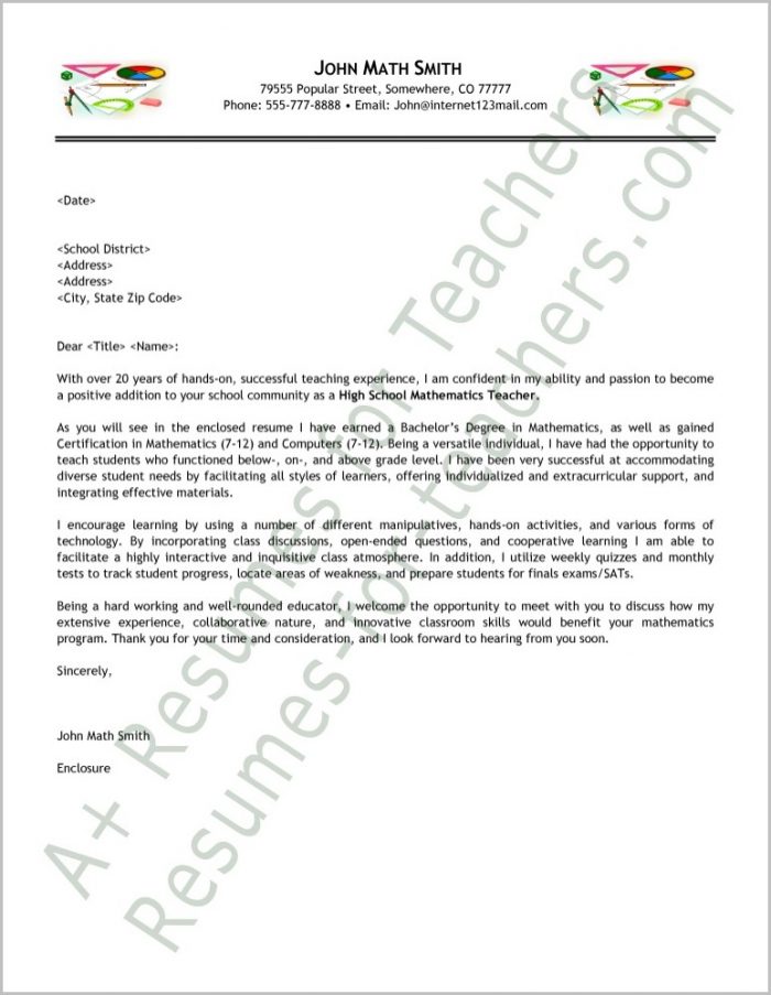 Sample Cover Letter Resume English Teacher Sample Cover Letter Resume English Teacher