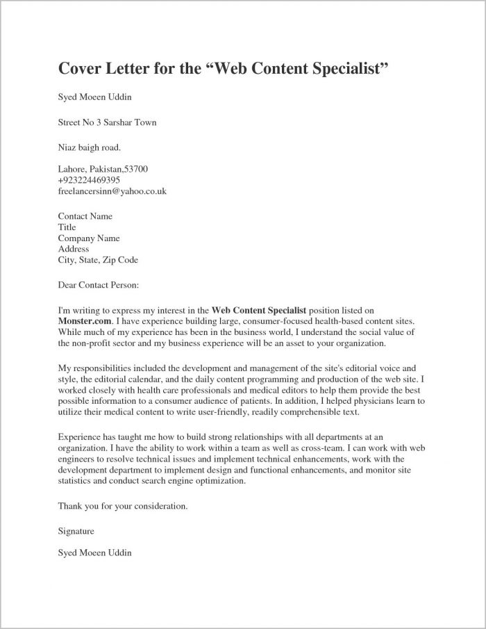 Sample Cover Letter Resume No Contact Name Sample Cover Letter Resume No Contact Name