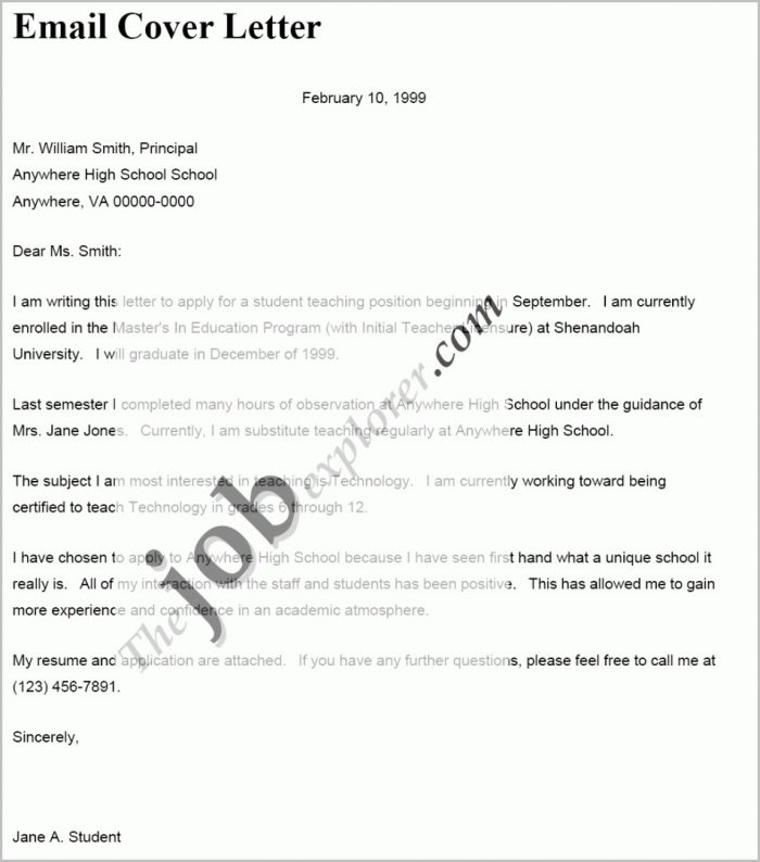 Sample Cover Letter Resume Through Email Sample Cover Letter Resume Through Email