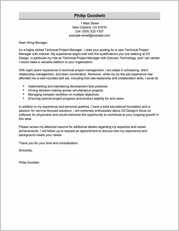 Sample Cv Cover Letter Project Manager Sample Cv Cover Letter Project Manager