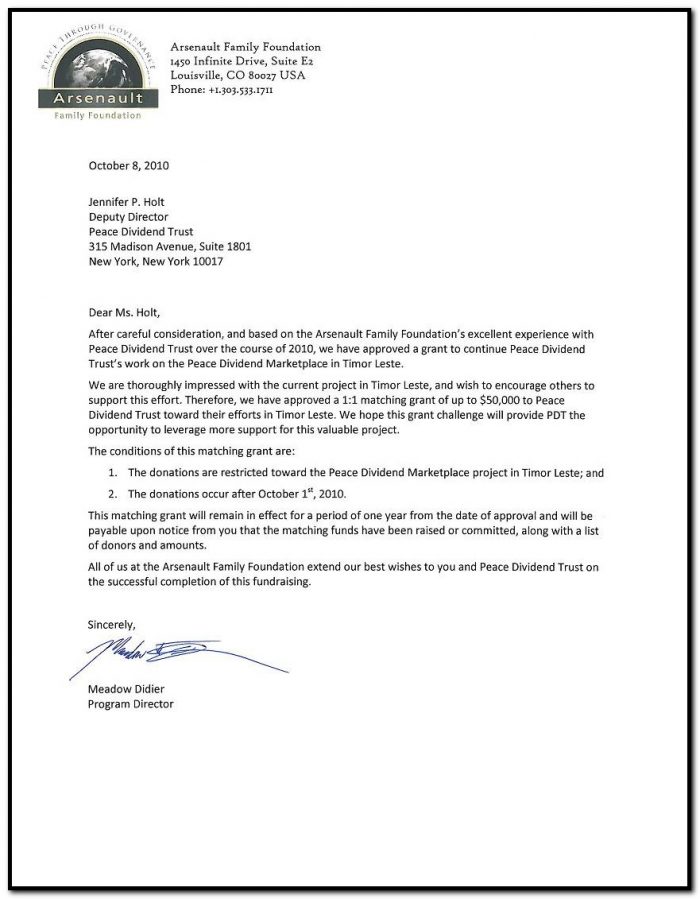 Sample Of Cover Letter For A Grant Proposal Sample Of Cover Letter For A Grant Proposal