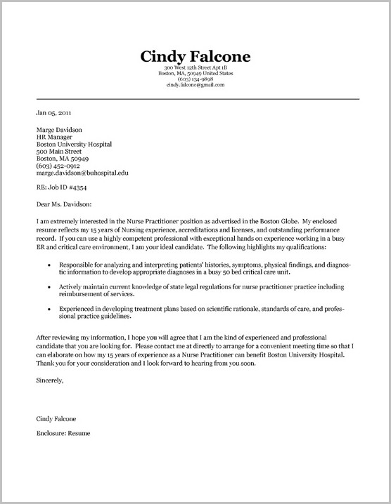 Sample Of Cover Letter For Resume In Nursing Sample Of Cover Letter For Resume In Nursing