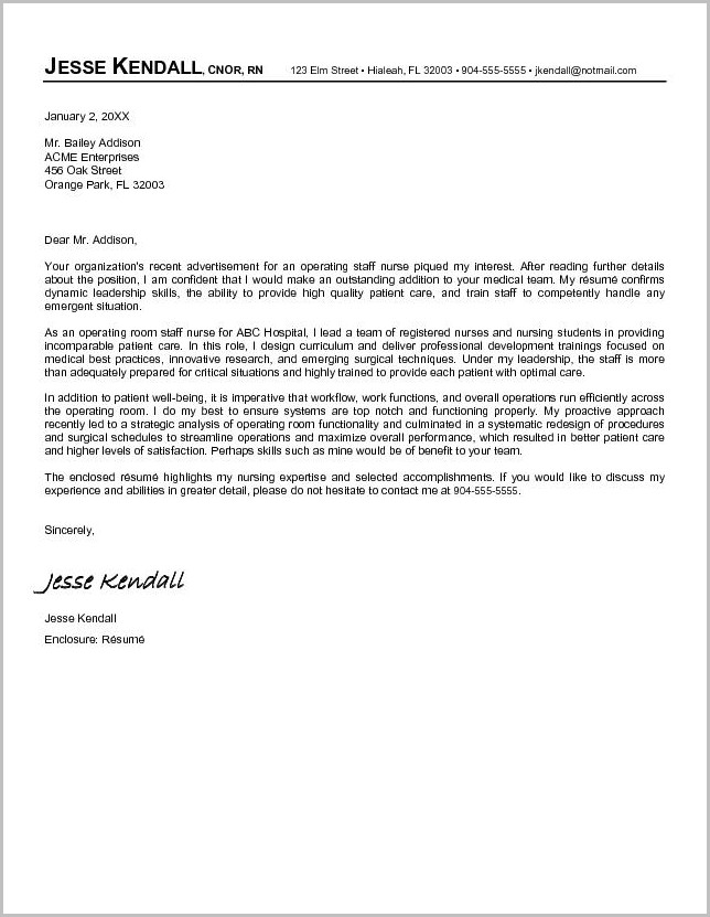 Sample Resume Cover Letter For New Nurses Sample Resume Cover Letter For New Nurses