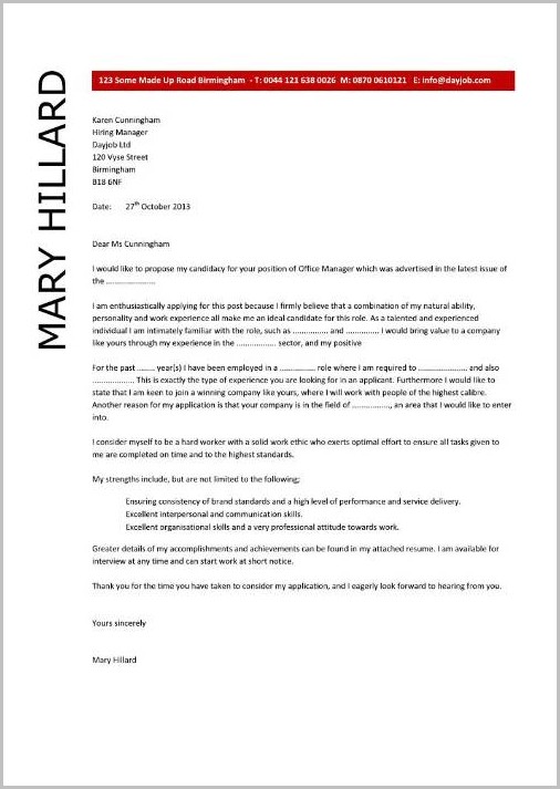 Sample Resume Cover Letter For Office Manager Sample Resume Cover Letter For Office Manager