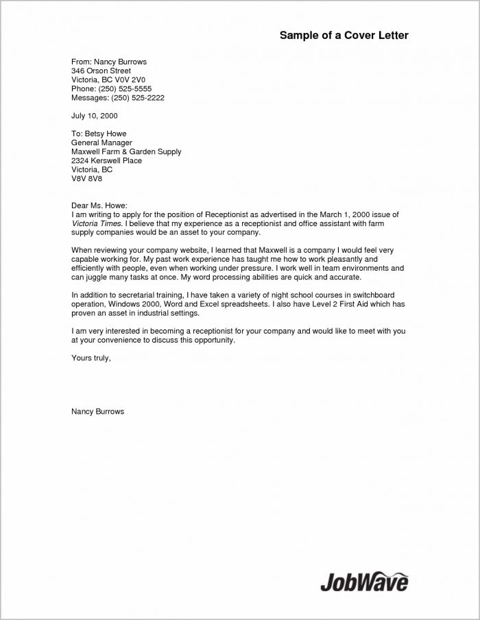 Sample Resume Cover Letter General Sample Resume Cover Letter General
