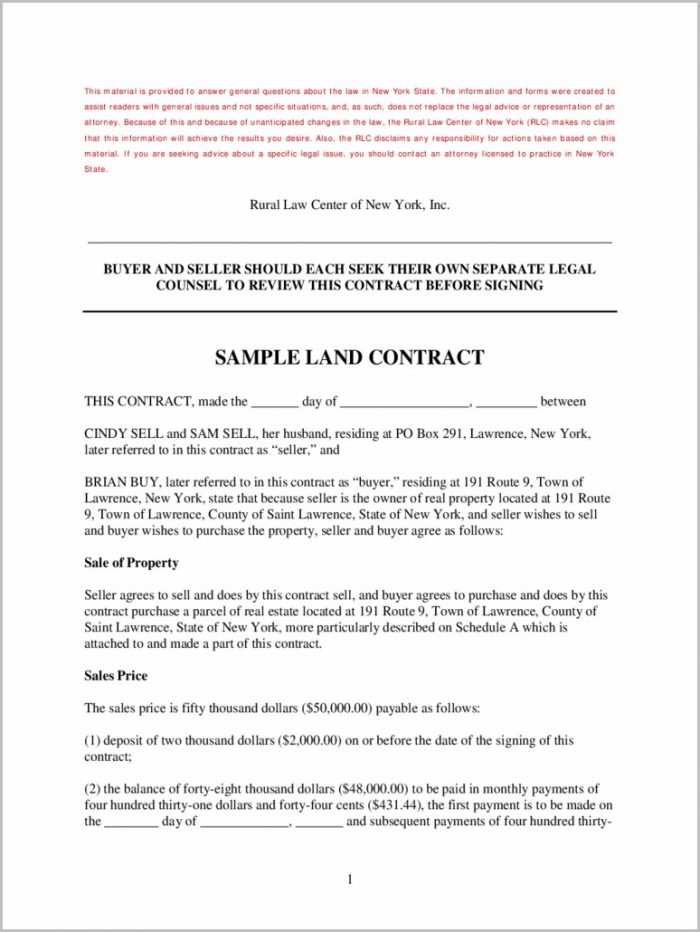 Simple Land Contract Form Michigan Simple Land Contract Form Michigan