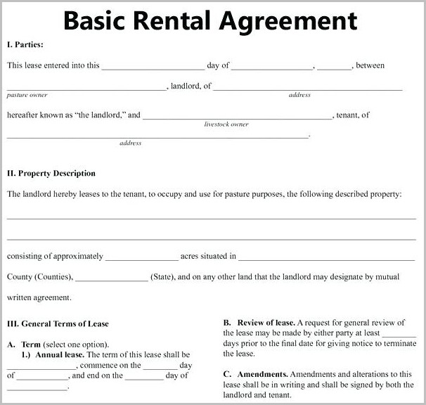 Simple Lease Agreement Template Word Simple Lease Agreement Template Word
