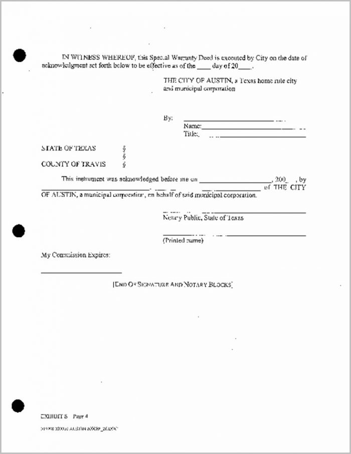 Special Warranty Deed Form Texas Free Special Warranty Deed Form Texas Free