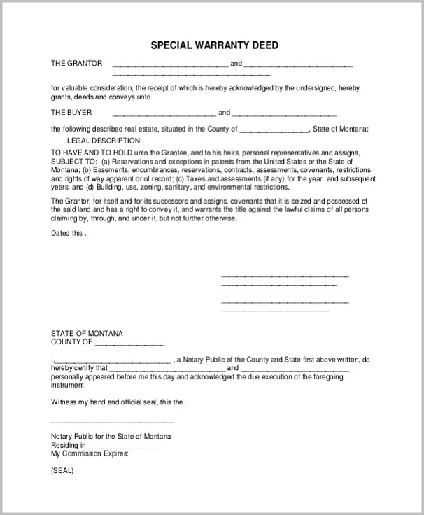 Special Warranty Deed Form Texas Special Warranty Deed Form Texas