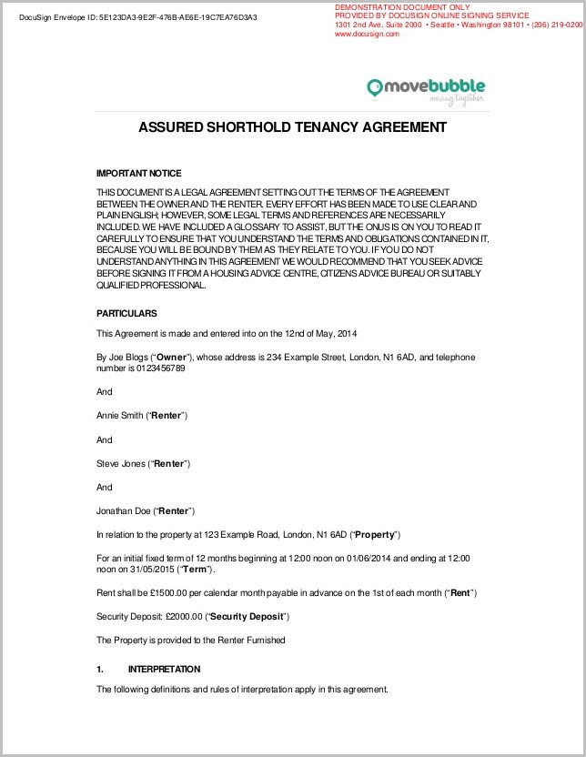 Tenancy Agreement Template Word Tenancy Agreement Template Word
