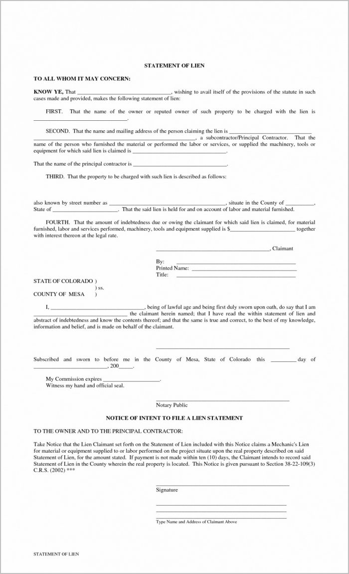 Texas Auto Mechanic's Lien Form Texas Auto Mechanic's Lien Form