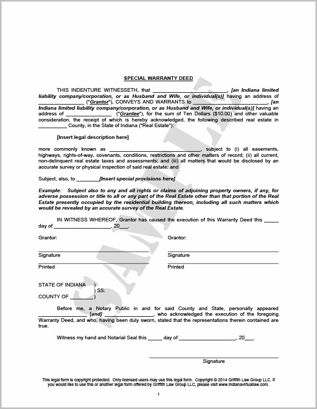 Texas Warranty Deed Form Sample Texas Warranty Deed Form Sample