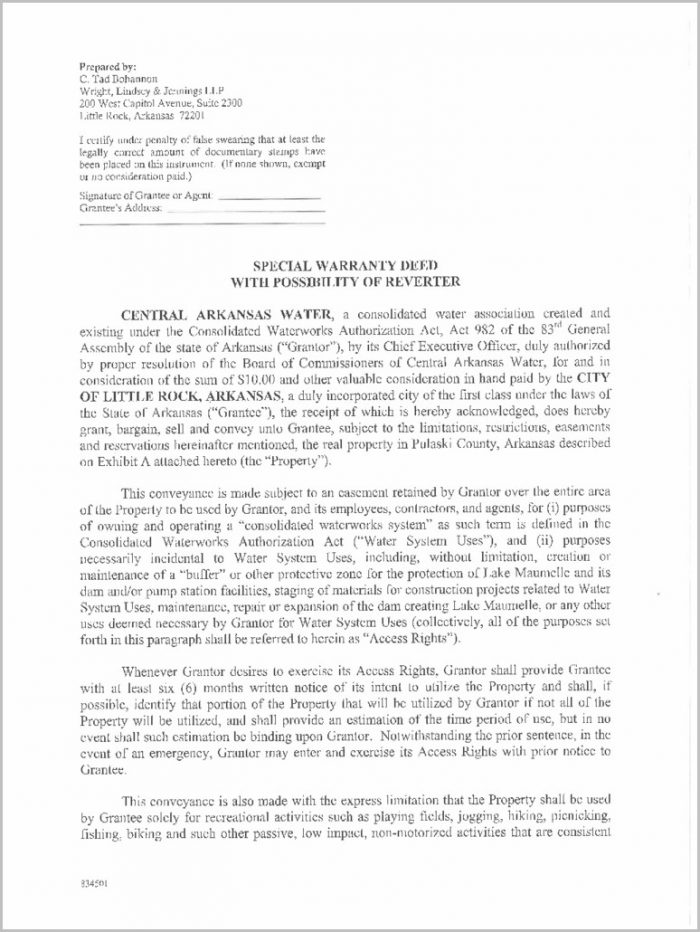 Warranty Deed Form Arkansas Warranty Deed Form Arkansas