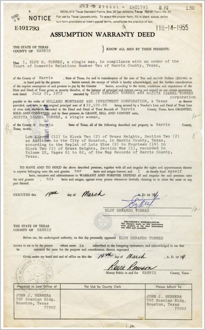 Warranty Deed Form Harris County Warranty Deed Form Harris County