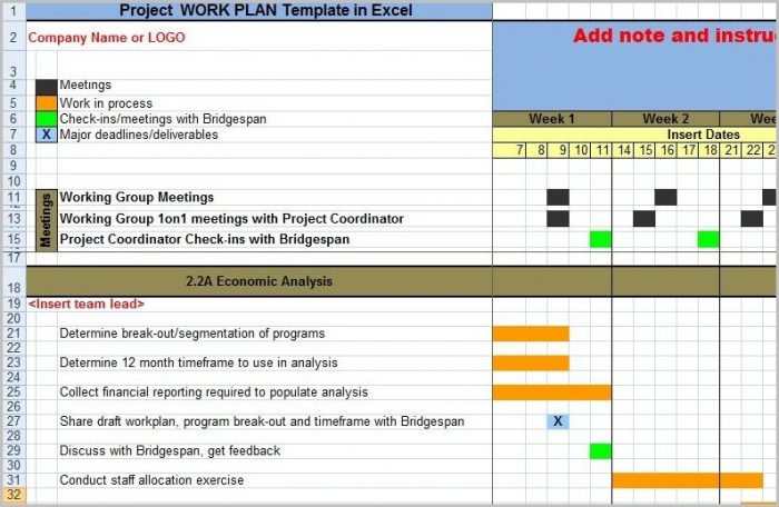 Work Plan Template Project Management Work Plan Template Project Management