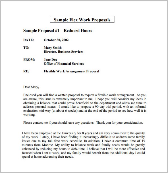 Work Schedule Proposal Template Work Schedule Proposal Template