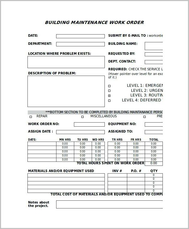Work Schedule Template For Construction Work Schedule Template For Construction