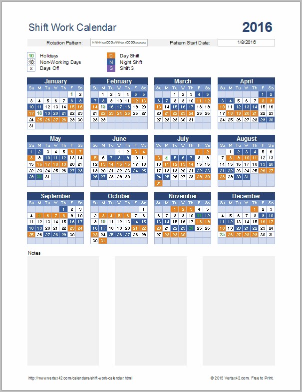 Yearly Work Schedule Calendar Template Yearly Work Schedule Calendar Template