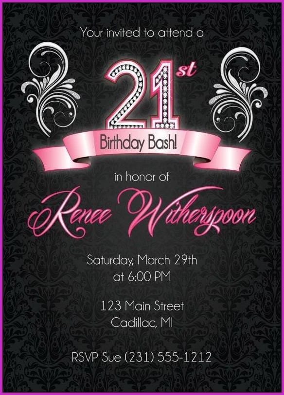 21st Birthday Invitation Templates Free Printable 21st Birthday Invitation Templates Free Printable
