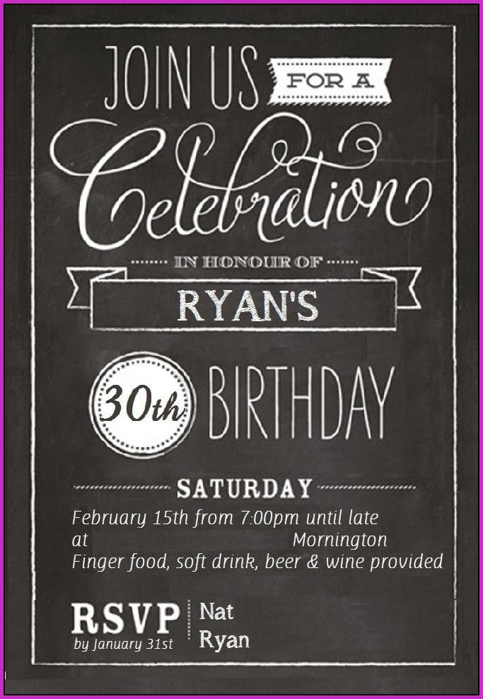 31st Birthday Invitation Templates 31st Birthday Invitation Templates