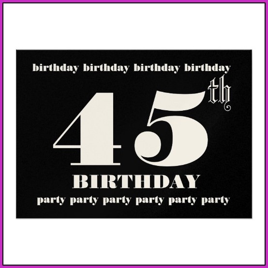 45th Birthday Invitation Templates 45th Birthday Invitation Templates