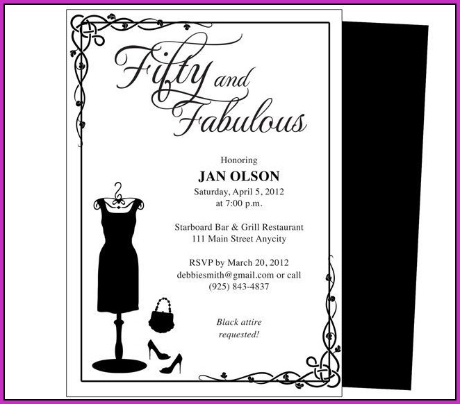 50th Birthday Invitation Templates Word 50th Birthday Invitation Templates Word
