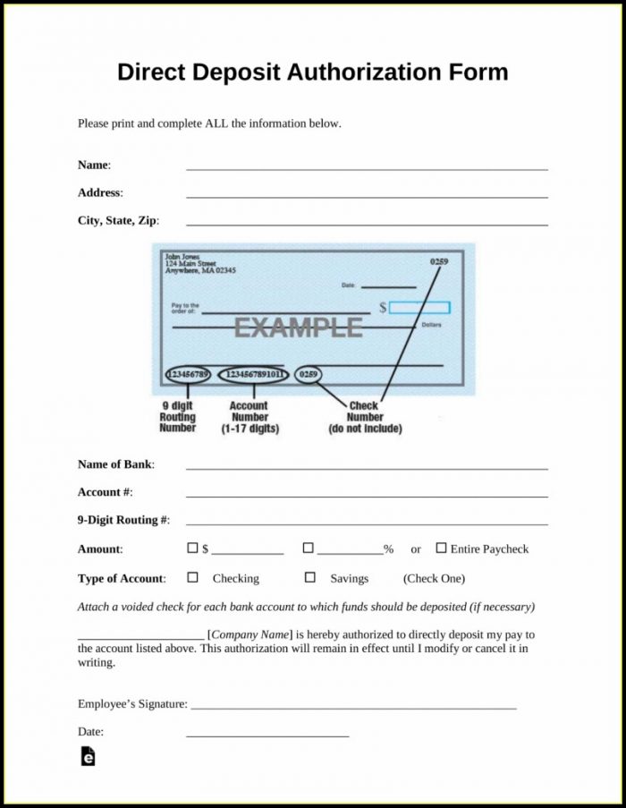 Ach Deposit Authorization Form Template Ach Deposit Authorization Form Template