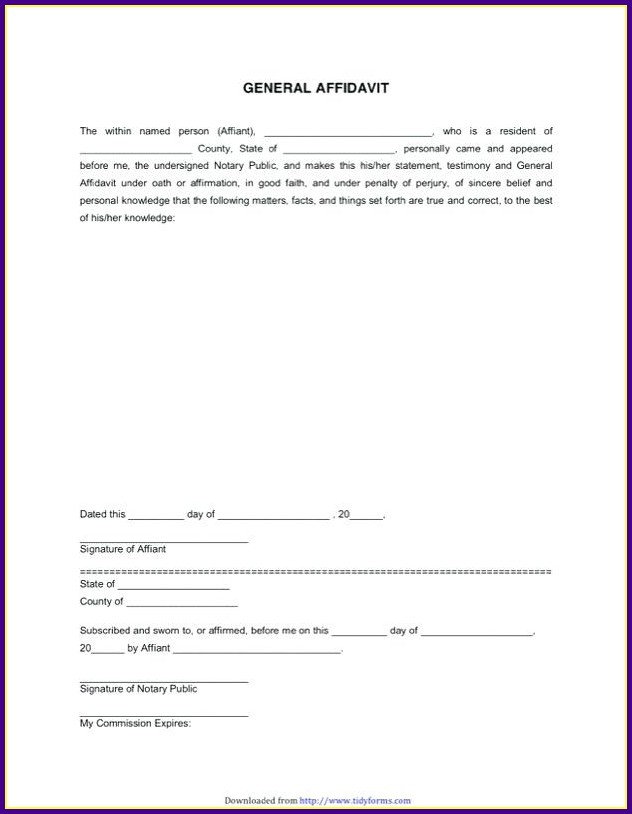 Affidavit Sample Word Document Templates 1 Resume Examples