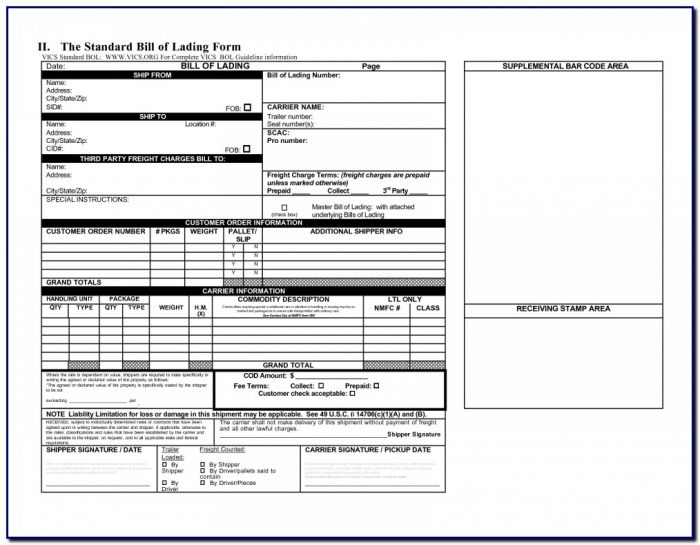 8 Best Of Master Bill Lading Form Straight Template 8 Best Of Master Bill Lading Form Straight Template